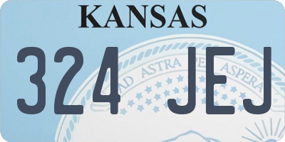 KS license plate 324JEJ