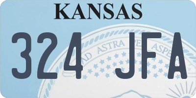 KS license plate 324JFA