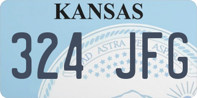 KS license plate 324JFG