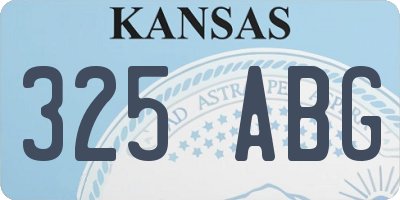KS license plate 325ABG