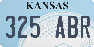 KS license plate 325ABR