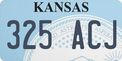 KS license plate 325ACJ