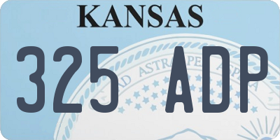 KS license plate 325ADP
