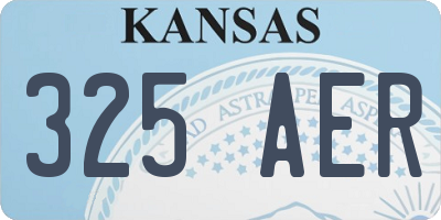 KS license plate 325AER