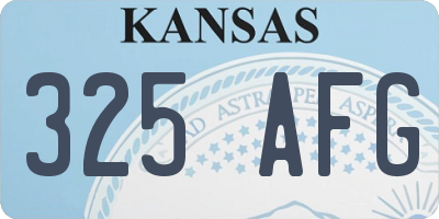KS license plate 325AFG