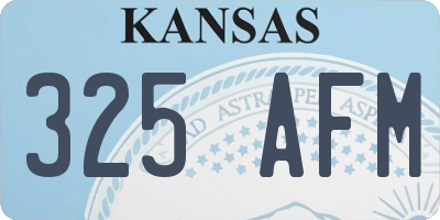 KS license plate 325AFM