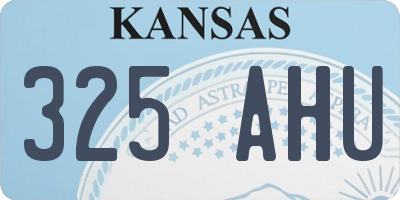 KS license plate 325AHU