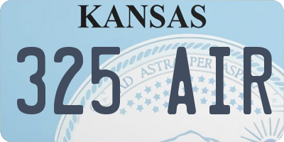 KS license plate 325AIR