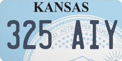 KS license plate 325AIY