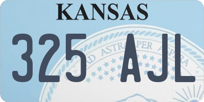 KS license plate 325AJL