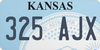 KS license plate 325AJX