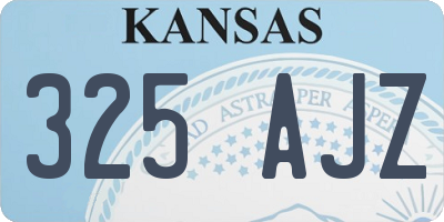 KS license plate 325AJZ
