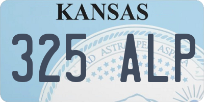 KS license plate 325ALP
