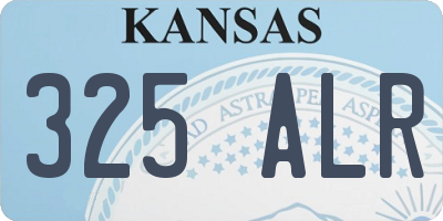 KS license plate 325ALR