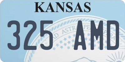 KS license plate 325AMD