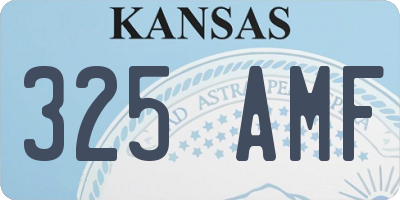 KS license plate 325AMF
