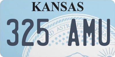 KS license plate 325AMU