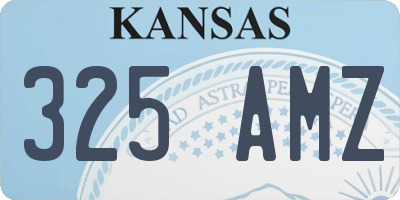 KS license plate 325AMZ