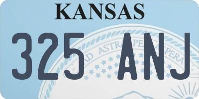 KS license plate 325ANJ