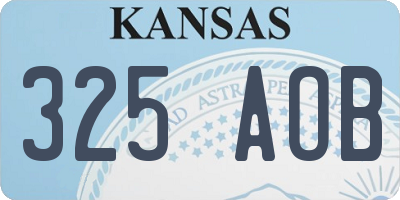 KS license plate 325AOB