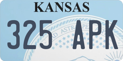 KS license plate 325APK