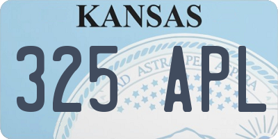 KS license plate 325APL