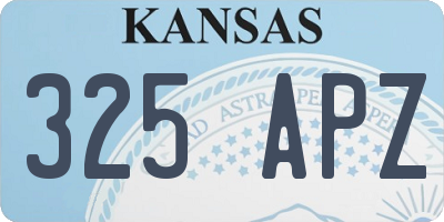 KS license plate 325APZ