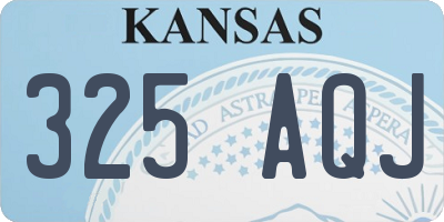 KS license plate 325AQJ