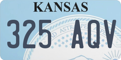 KS license plate 325AQV