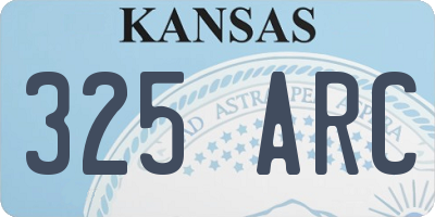 KS license plate 325ARC