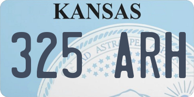KS license plate 325ARH