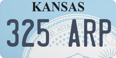 KS license plate 325ARP