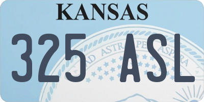 KS license plate 325ASL