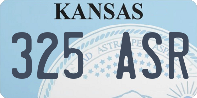 KS license plate 325ASR