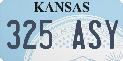 KS license plate 325ASY