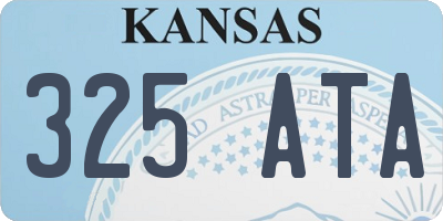 KS license plate 325ATA