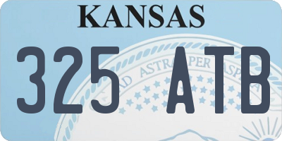 KS license plate 325ATB