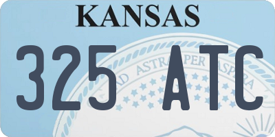 KS license plate 325ATC
