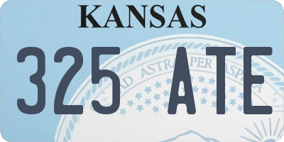 KS license plate 325ATE