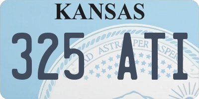 KS license plate 325ATI