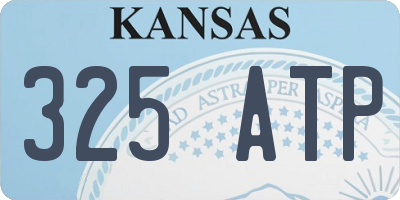 KS license plate 325ATP