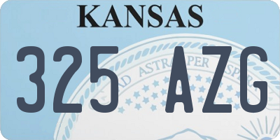 KS license plate 325AZG