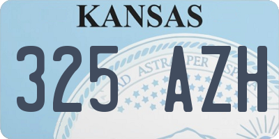 KS license plate 325AZH