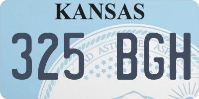 KS license plate 325BGH