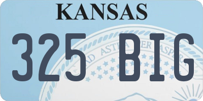 KS license plate 325BIG