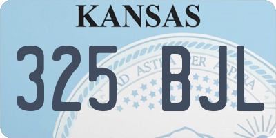 KS license plate 325BJL