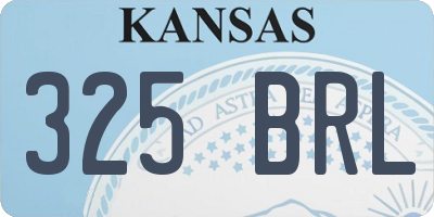 KS license plate 325BRL