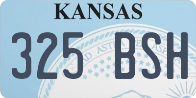 KS license plate 325BSH