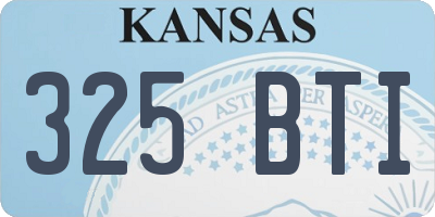KS license plate 325BTI