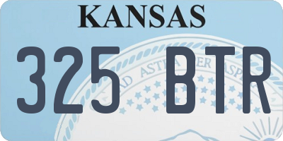 KS license plate 325BTR